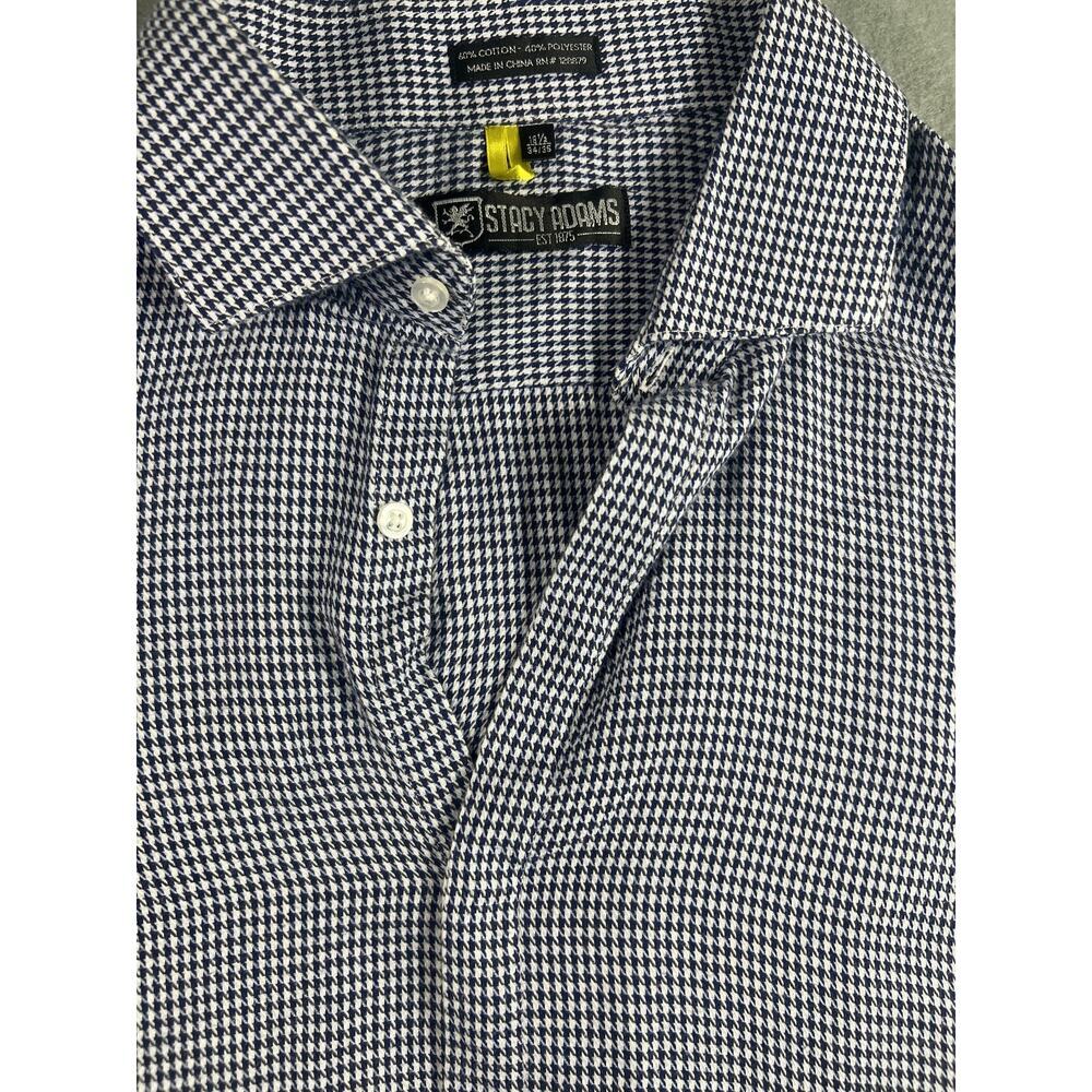 Stacy Adams Men's Button-Down Cotton Shirt, Size 18.5, Long Sleeve - Picture 9 of 11